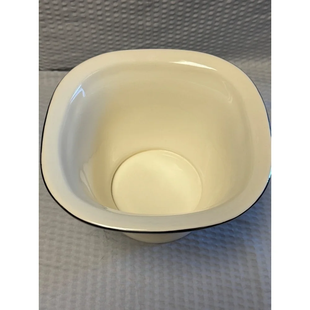 Bath‎ & Body Works 1999 Holiday Edition Silver Star Large Bowl Pot Ceramic